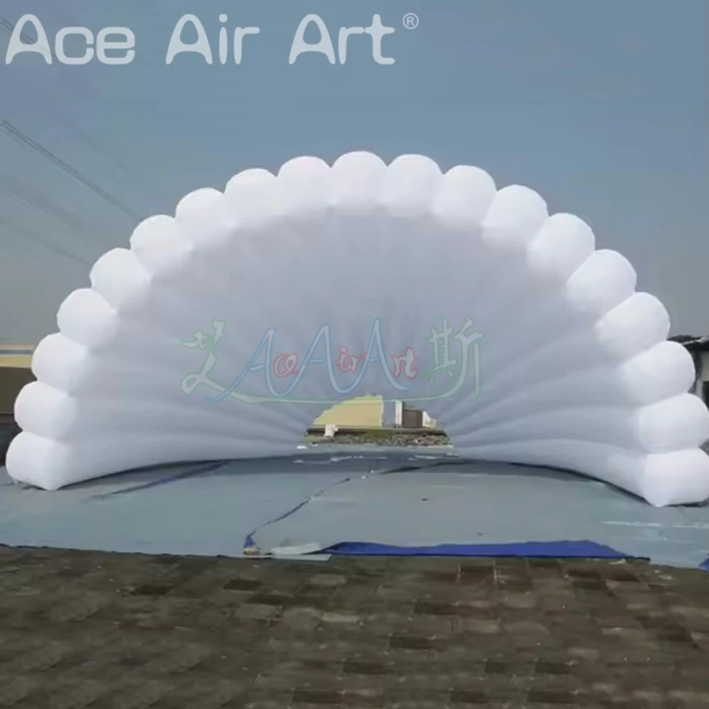 Outdoor White Inflatable Shell Dome Large Inflatable Stage Cover Tent for Event