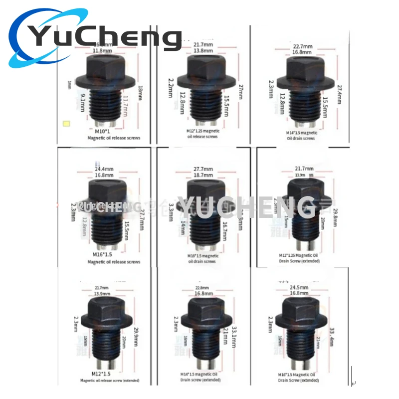 

M16*1.5 Various Engine Oil Drain Screws Oil Plug Oil Pan Bolts For Toyota Subaru Renault Citroen BMW Forester and Other Models