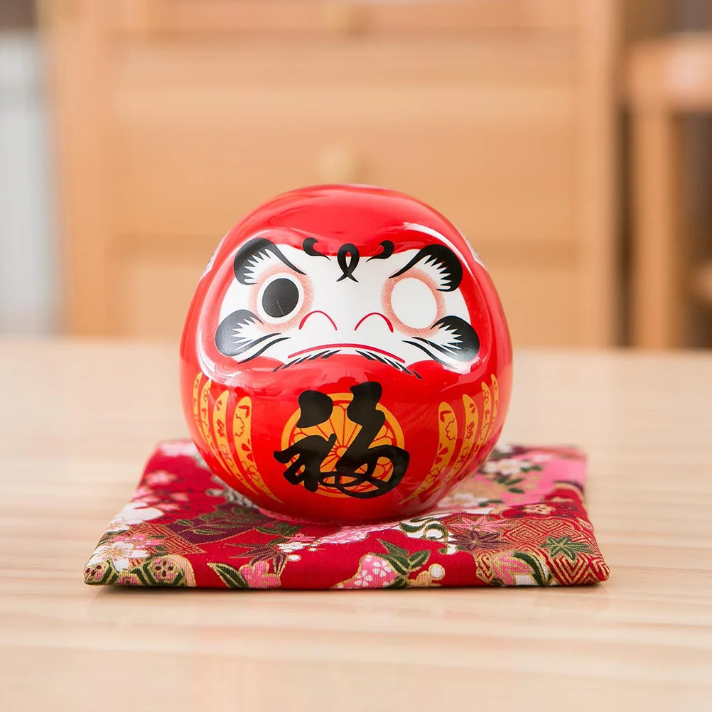 Little Bodhidharma Ornaments Toys Daruma Accessories Ceramic Figurine Ceramics Dashboard Nurse Fortune Japanese Figurines