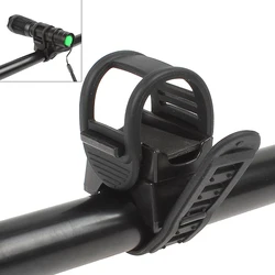 Supporto universale per torcia per bicicletta supporto per cinghie in gomma regolabili a 360 gradi bici LED torcia torcia morsetto staffa Clip nuovo