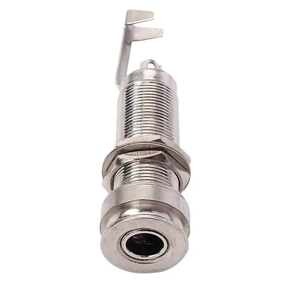 6.35mm Guitar Jack Adapter Copper Connector End Pin Mono Plug Electrical Socket for Guitar Bass Parts Accessory Input Output