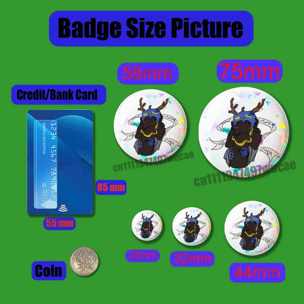 For Dusekkar F-Forsaken Taph Badge Cover Custom Pin Insignia Emblem Round 25mm 44mm Laser Film