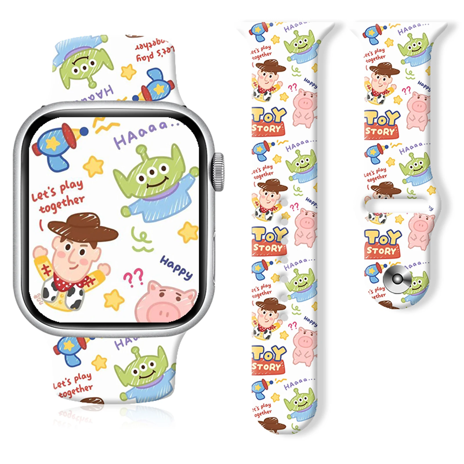 

Disney Toy Story Series 2 Strap for Apple Watch 11 10 9 8 Silicone Band Replaceable Bracelet for iWatch 46/44/42/41mm Watchband