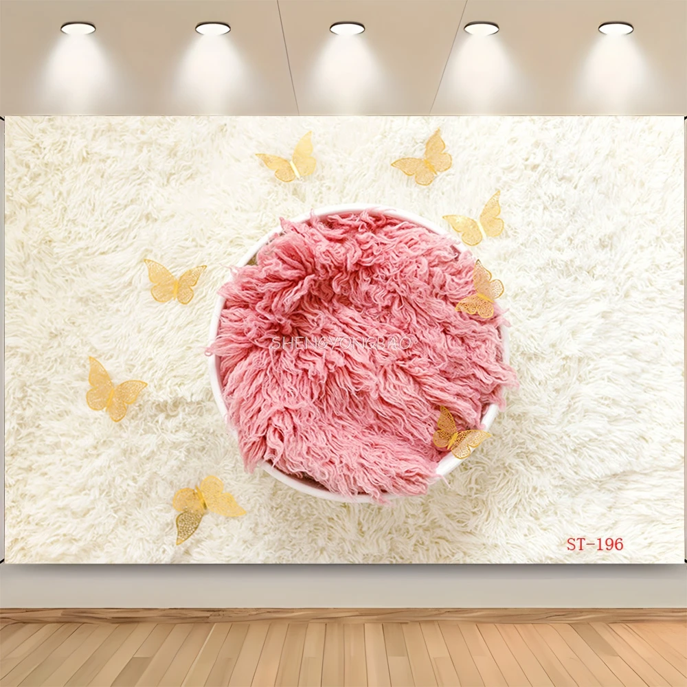 

SHENGYONGBAO Baby Newborn Floral Basket Photography Backdrops Props Children Birthday Party Photo Studio Background VT-03