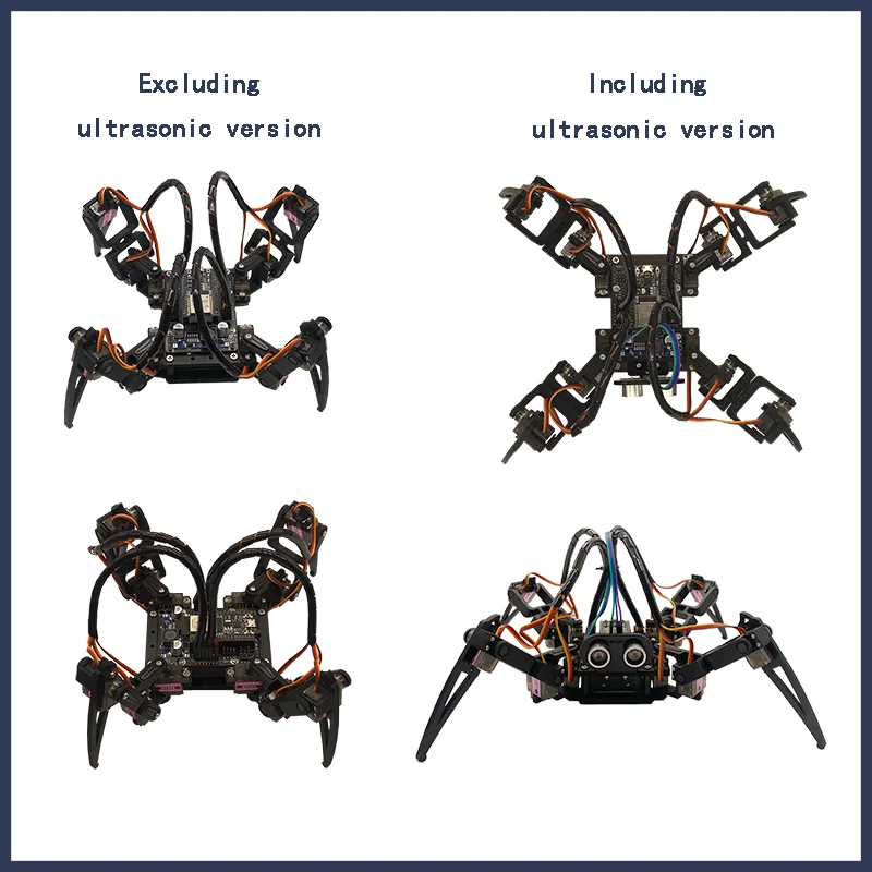 QuadBot-TD 3DOF Quadruped Biomimetic Spider Programming Robot Support Arduino Bluetooth Remote Control Assembly DIY Kit STEM