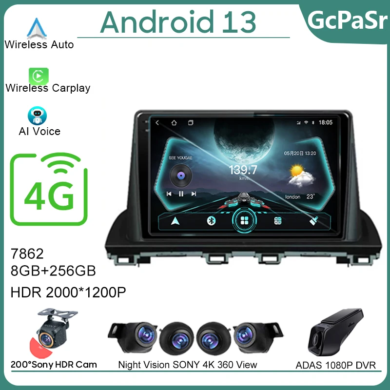 

Car Android For Mazda CX-4 CX4 CX 4 2016 2017 2018 Auto Radio Stereo Head Unit Multimedia Player GPS Navigation NO 2din DVD 7862