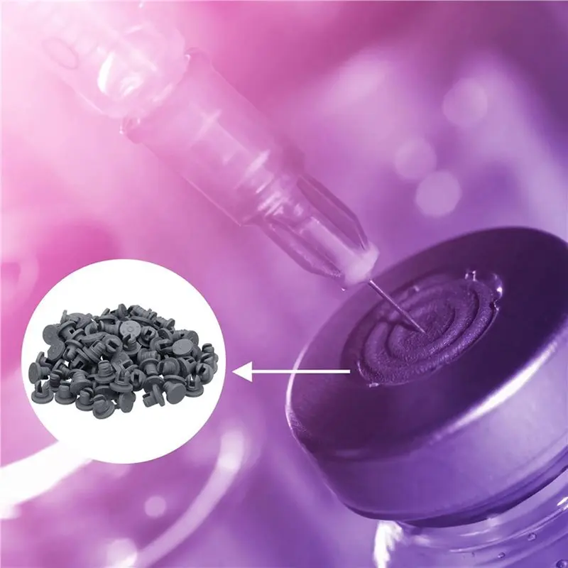 【HAPPY】7.5 Mm/0.3 Inch Vials Rubber Stoppers, 400 Pcs Two Legs Butyl Rubber Bottle Stopper Self-Healing Injection Ports Seal