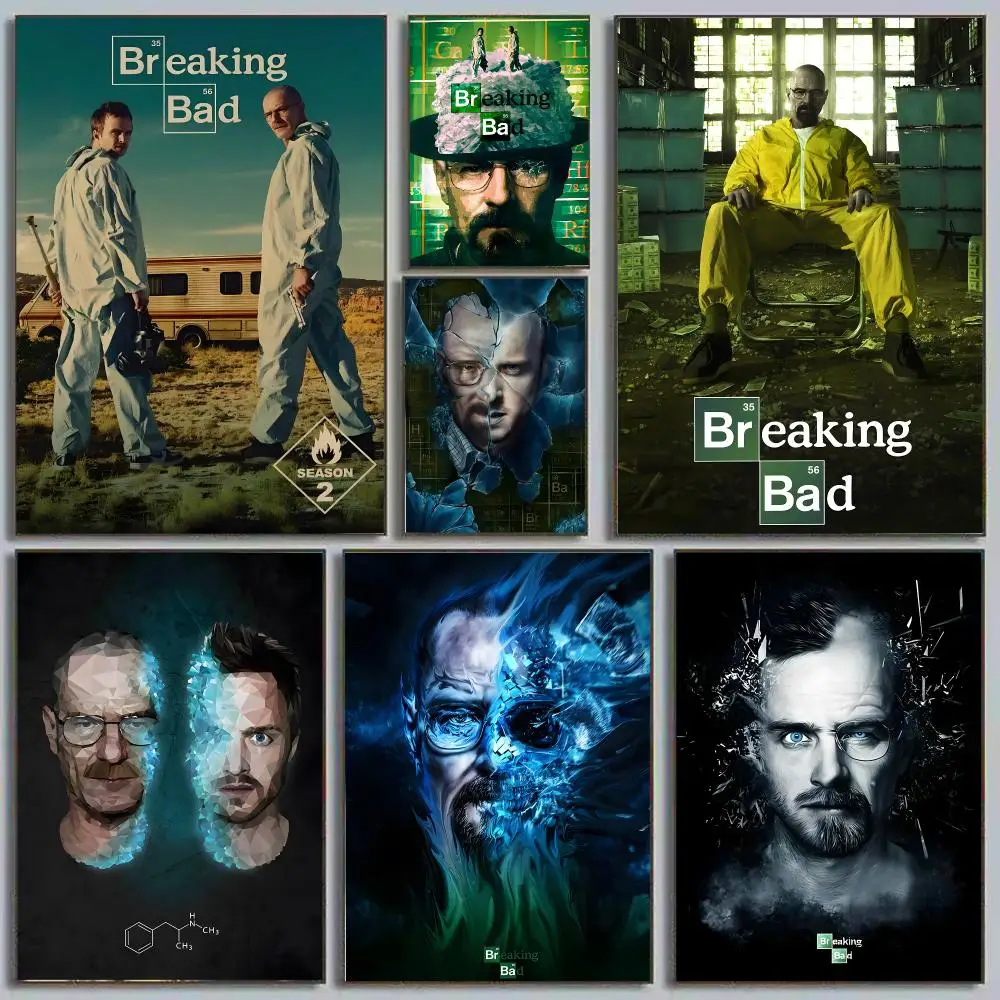 Breaking Bad BB Walter White Crime Drama AMC Classic Painting Calligraphy Poster Eco-Friendly Decor Frameless Canvas