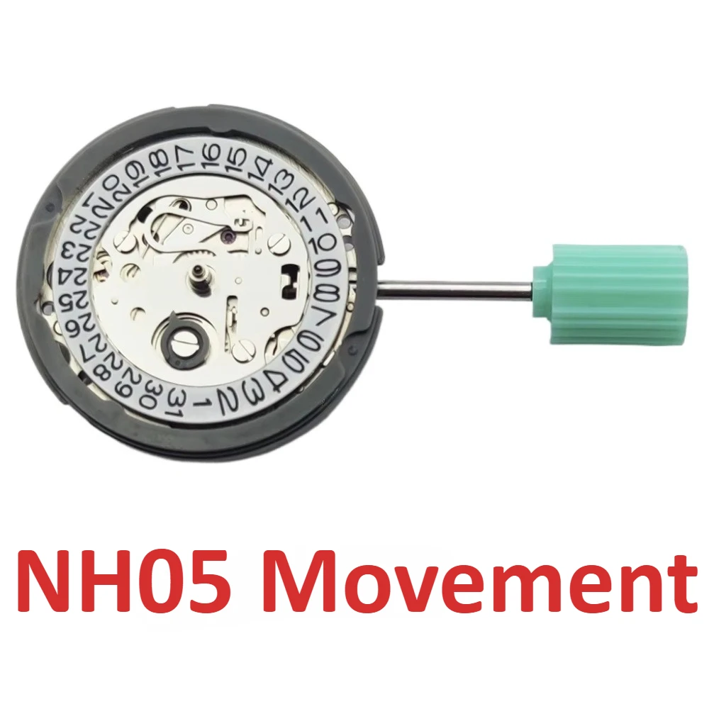 Original NH05 Movement Automatic Winding with Ball Bearing Quick Date Correction 3.0 Crown 21 Jewels 21600 Per Hour