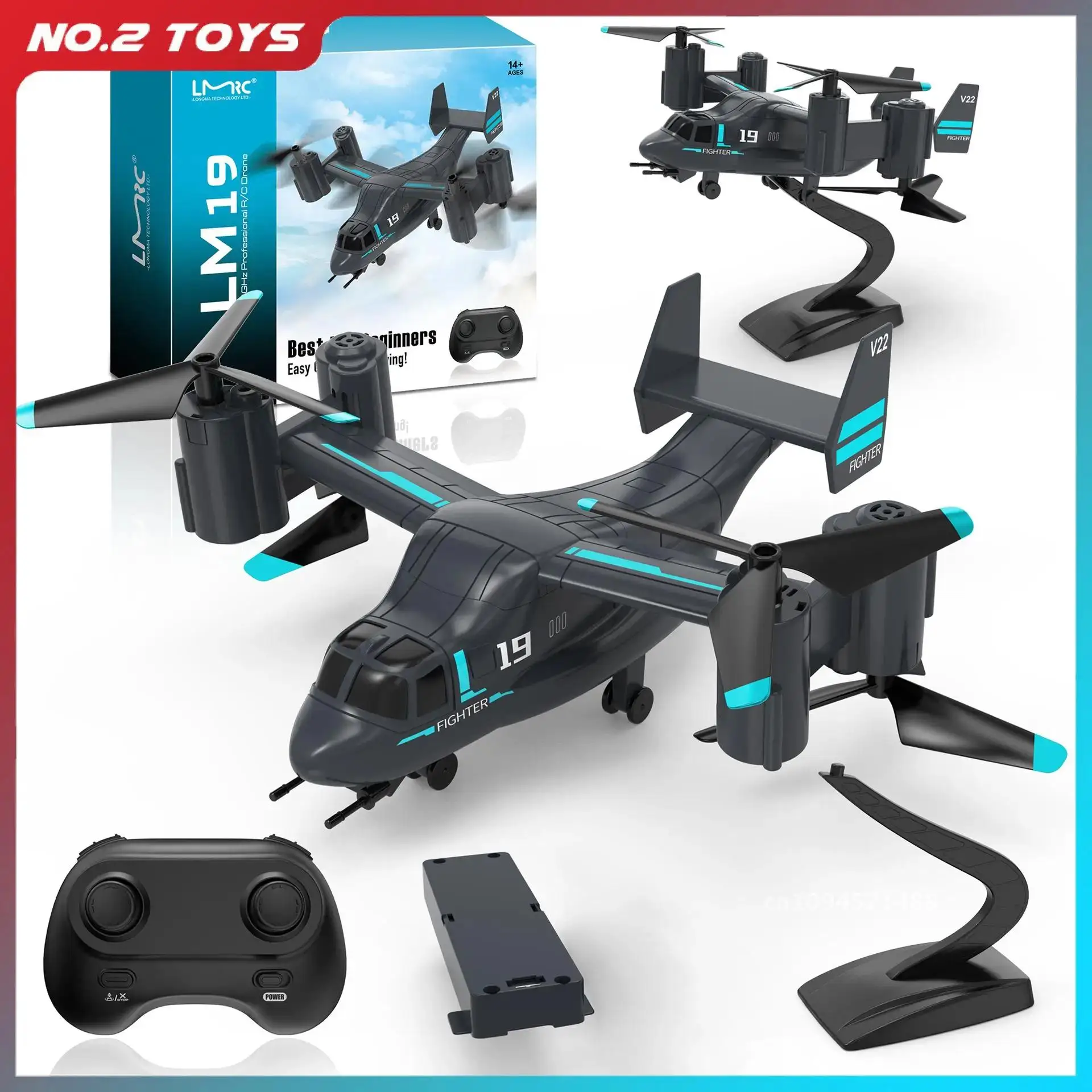 480P Fernbedienung Hubschrauber Drone Kämpfer Uav Land Air Modus Flugzeug Bürstenlosen Motor Rc Flugzeug für Kinder Kinder Flugzeug Spielzeug