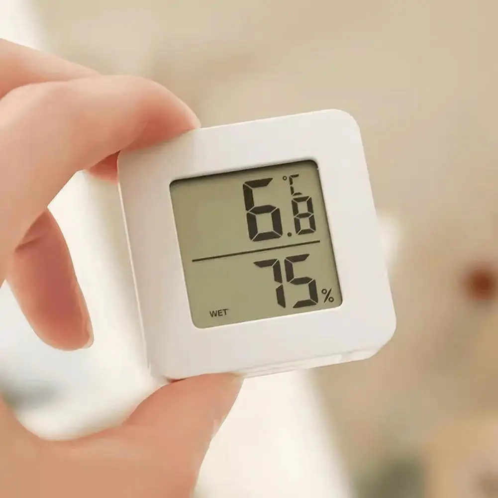 New Temperature Meter Gauge for Room Mini Digital Thermometer Hygrometer with Wall Mount Sensor LCD Screen for Home Use