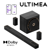 ULTIMEA 840W Immersive 7.1.4 Atmos System Sound Bar, Wireless Sub for Deep Bass, GaN Amp, 4K Passthrough