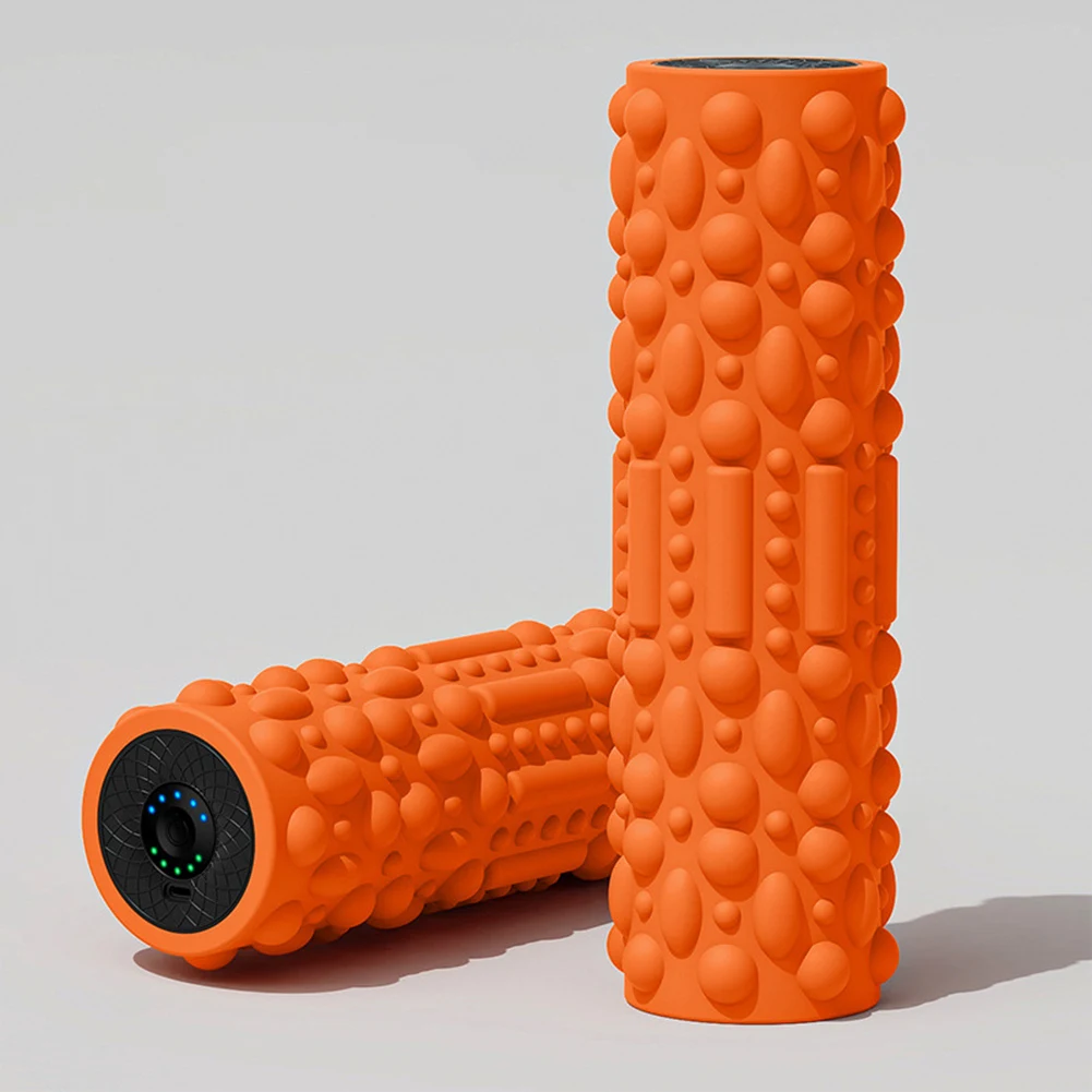 Electric Vibrating Foam Roller Massage Column Rechargeable Exercise Roller 5 Modes Tissue Massager for Yoga Pilates