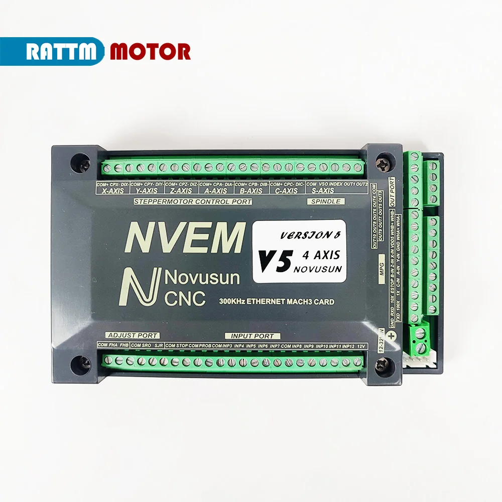 Imagem -04 - Controlador de Movimento Cnc 2024 Atualização Nvem v5 Eixos Eixos Eixos Eixos Cartão de Controle Mach3 Interface Ethernet Novo