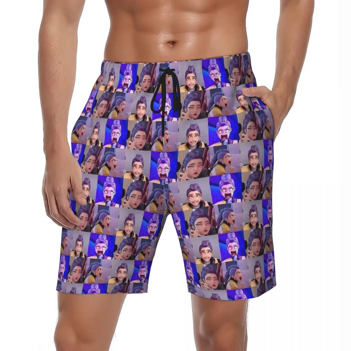 

Купальники Rumi Huntrix Board Shorts Летние Kpop Demon Hunters Пляжные шорты Мужские быстросохнущие пляжные плавки для серфинга своими руками на заказ