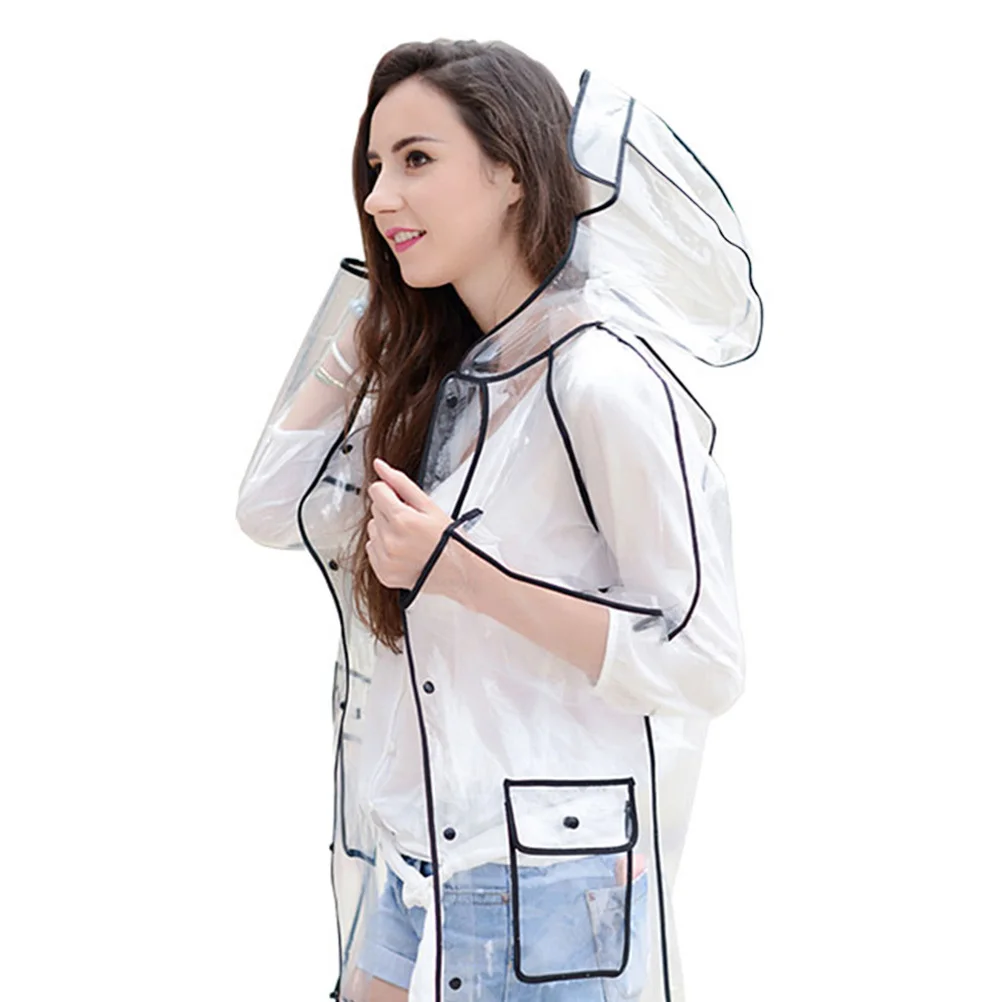 

Reusable Heavy Duty Travel Raincoat Waterproof Breathable Lightweight Eva Poncho For Adults Outdoor Activities Rainwear