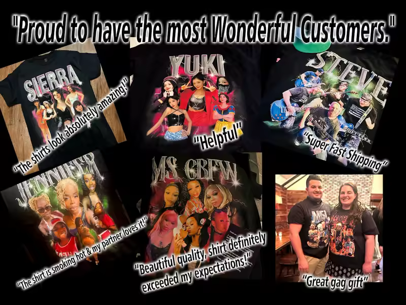 Custom Bootleg Rap T Shirt Photo Vintage 90s Your Own Idea Here Insert Design long or short sleeves personalized girlfriend - Image 2