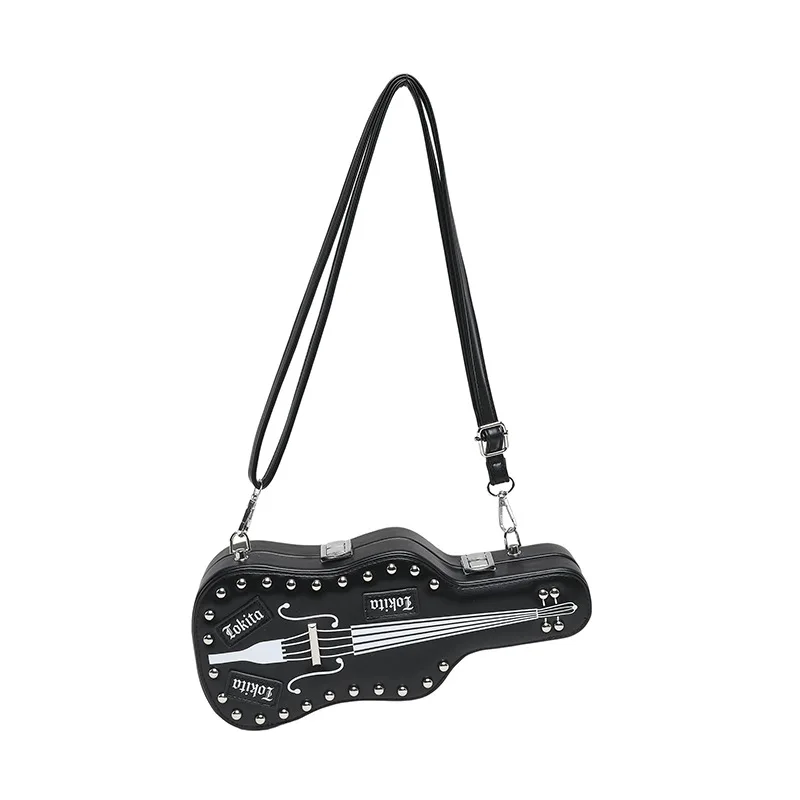 Unique Violin Guitar Shape Women Crossbody Bag Hard Shell Novelty Shoulder Sling Purse Ladies Fashion Evening Handbag