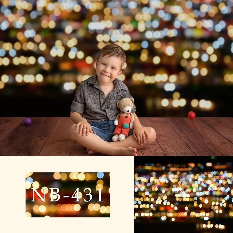 Mocsicka City Light ฉากหลังทารกแรกเกิด Boy หรือ Girl Bokeh ถ่ายภาพพื้นหลัง Baby Shower ตกแต่งพื้นหลัง Props