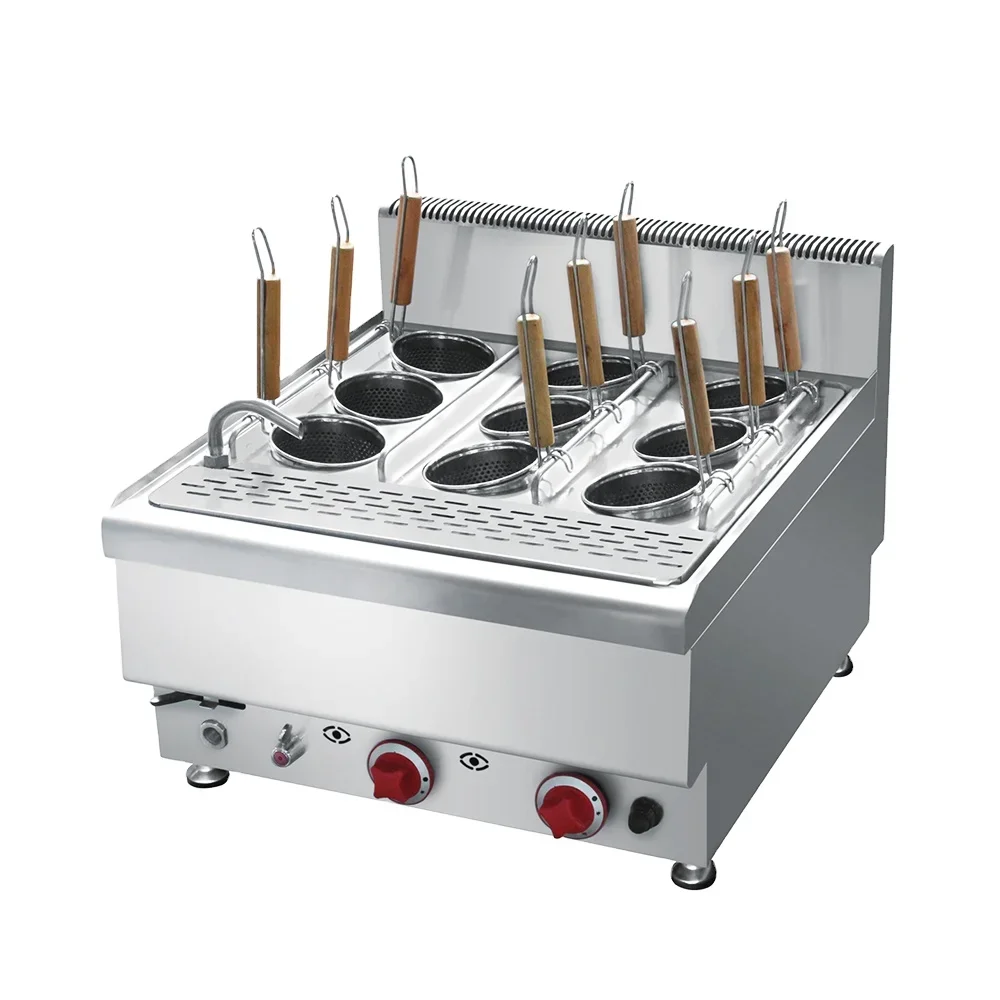 

Commercial Electric Counter Top Pasta Cooking Machine with 9 Baskets for Gas Noodle Cooking for Hotels and Restaurants