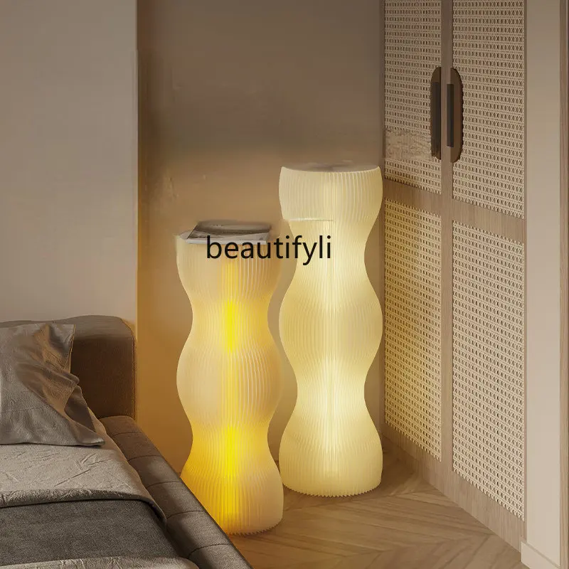 yj Cylindrical Display Cabinet Shelf Lighting Display Shelf Decoration Display Display Display Shelf