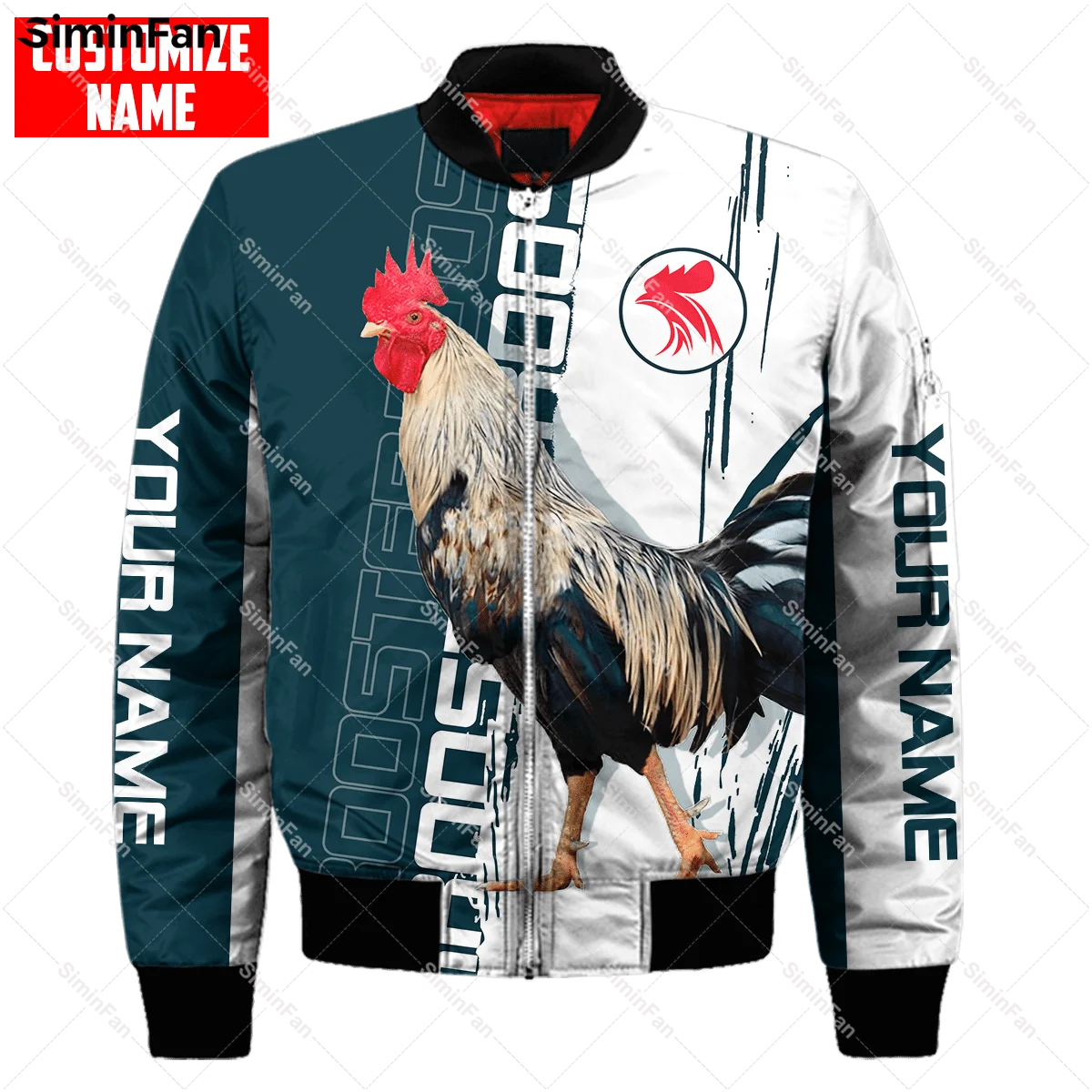 Mexican Rooster 3D All Over Printed Warm Bomber Jacket Men Winter Windproof Coat Quilted Cotton Outwear Female Unisex Streetwear