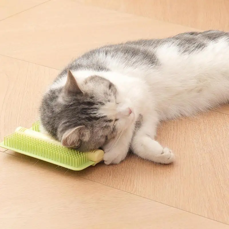 

Кошачий грумер для углов, массажер для царапин, инструмент с кошачьей мятой, интерактивная игрушка для котенка, массажная щетка для кошек, когтеточка для стен для дома