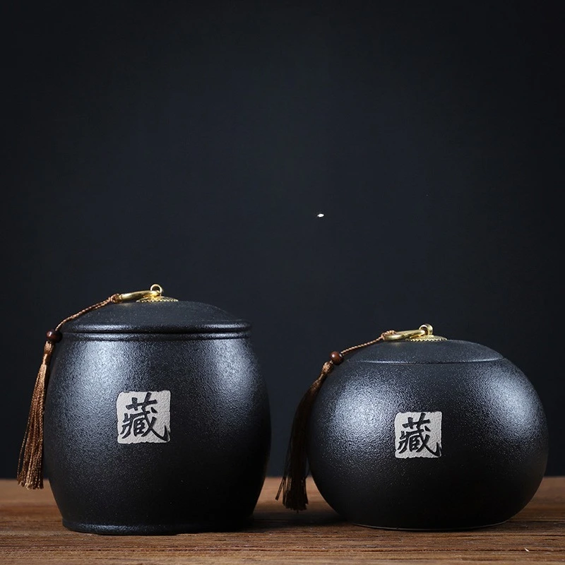 

Creative Vintage Home Decor Ornaments Ceramic Sealing Jars Tea Cosmetics Storage Jars Gift Jewelry Desktop Decoration Feng Shui
