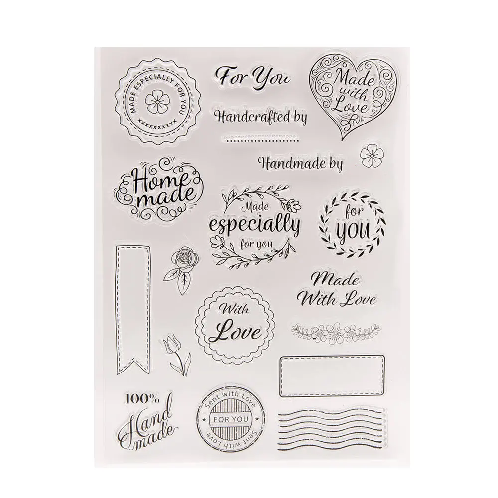 Clear Stamps, Transparent Rubber Stamp for Card Making DIY Scrapbooking Photo Album Paper Decoration Valentina\'s Day T1988