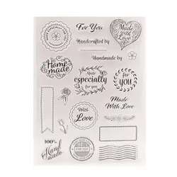 Clear Stamps, Transparent Rubber Stamp for Card Making DIY Scrapbooking Photo Album Paper Decoration Valentina's Day T1988