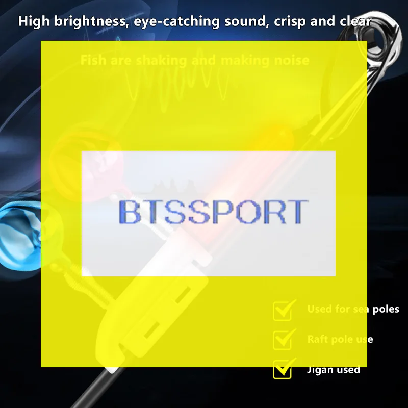 الصيد لدغة الإنذارات الصيد رود مزدوجة جرس قضيب المشبك تلميح التعريفي مصباح مشرق ليلة فلاش LED دون بطارية معالجة فلاش LED #1