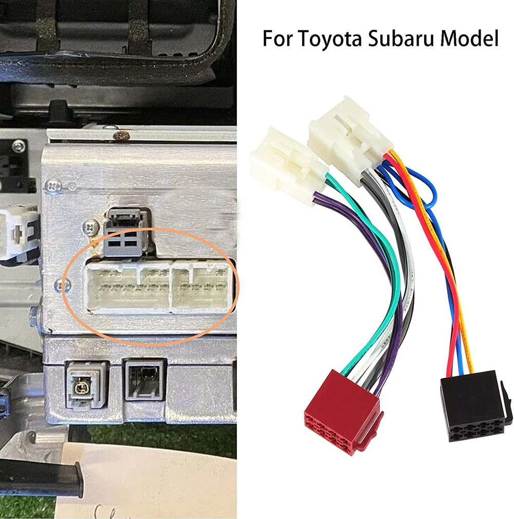 Car Stereo Radio ISO Cable Adapter ABS Universal Male Plug To Female Connector Wiring Harness Automobile Accessories