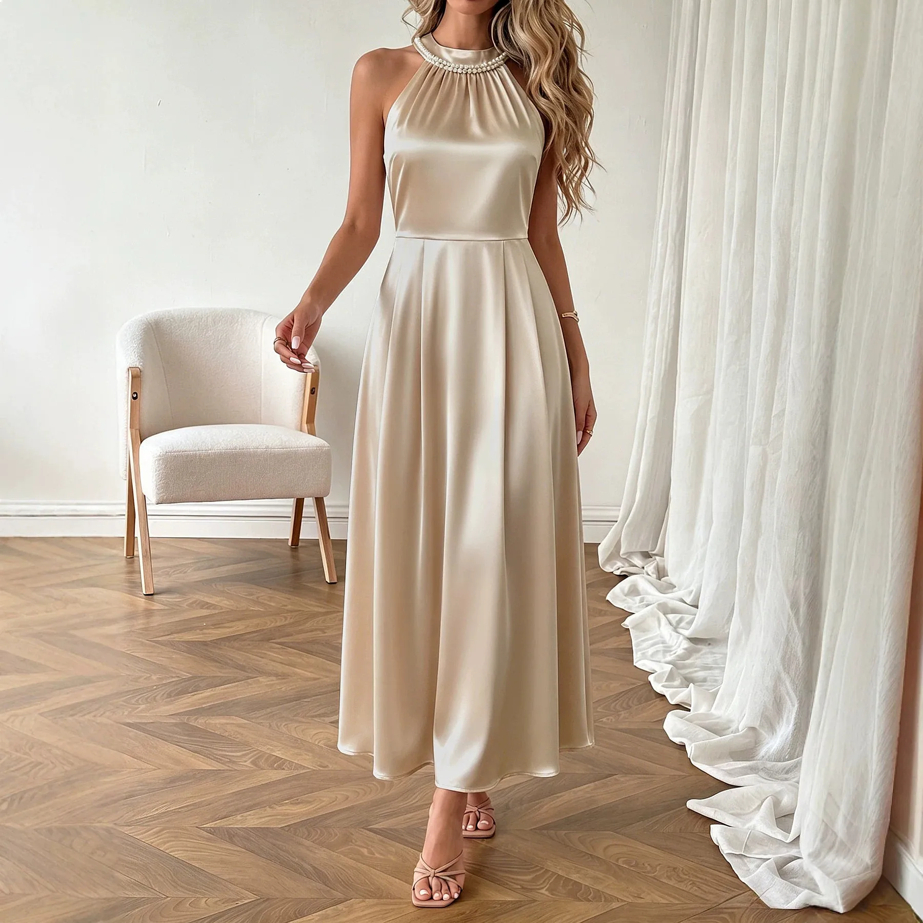 Summer Dresses Women Elegant Evening Dress Spring Summer Beaded Sleeveless Fitted Bodycon Jumpsuit Playsuit Matching Set