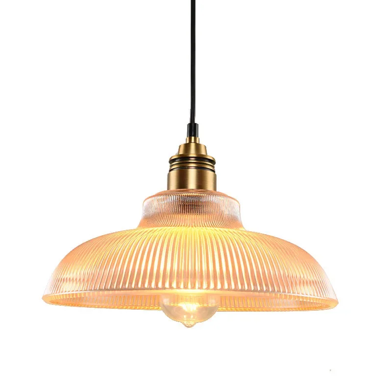 DurableCreative Nordic Industrial Style Home Lighting Bar Restaurant Bedroom Study Hotel Simple Striped Glass Chandelier