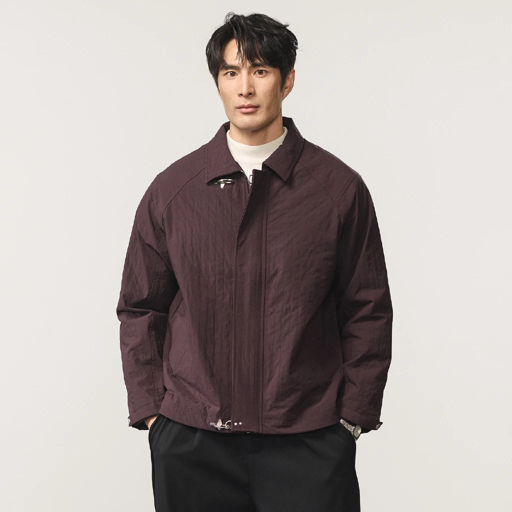 Men's Old Money Style Vintage Fashion Metal Buckle Loose Casual Commute Jacket Male Spring Autumn Cargo Coat Outerwear