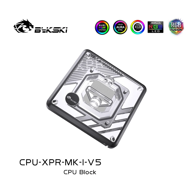 Imagem -03 - Bykski Microchannel Water Cooler Radiator Cpu Block Use para Intel Lga1700 1200 2011 Amd Ryzen 0.2 mm Cpu-xpr-mk-i M-v5