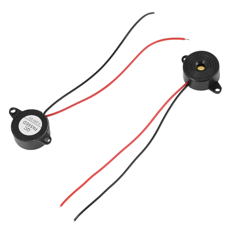 BNVN-25 ชิ้น DC 3-24V 85Db เสียงปลุก Buzzer อิเล็กทรอนิกส์สีดํา 23 X 12 มม.