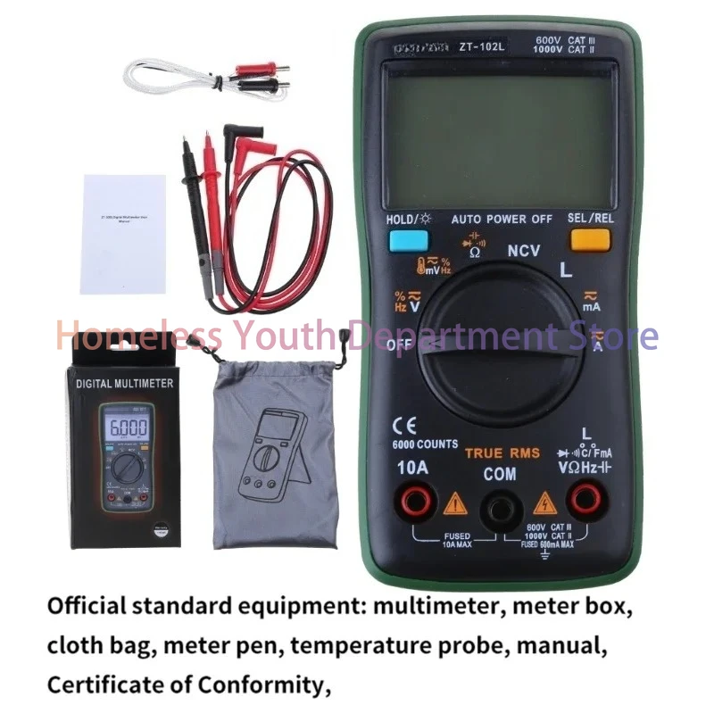 ZT-102L Multimeter Automatic Measurement Resistance Tester High-precision Inductance 60H Ammeter Digital Capacitance Meter