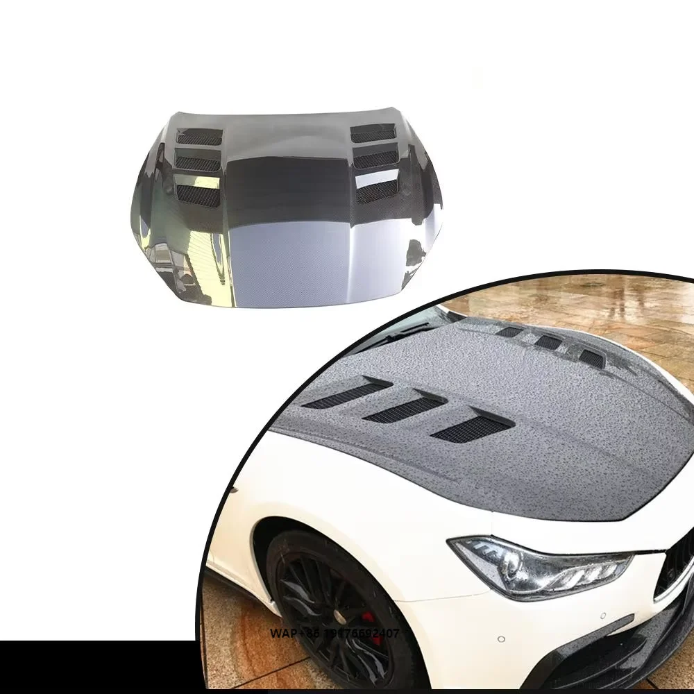 

Carbon Fiber Car Hood Bonnet Cover forMaserati Ghibli S Q4 Sedan 2014 - 2020