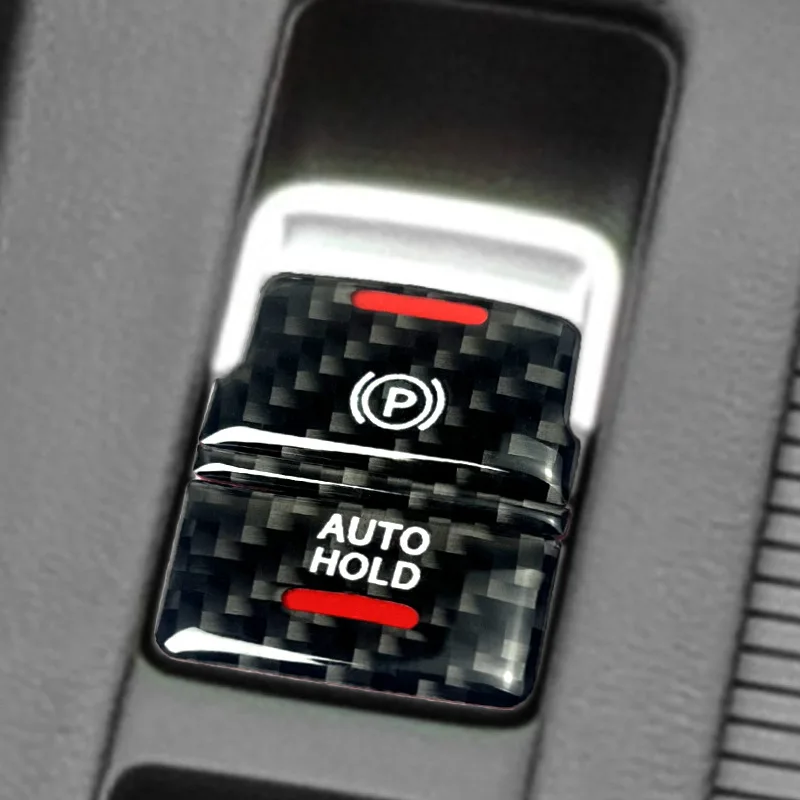 2 Stück Auto-Styling Handbremshebel-Panel-Knopfabdeckung Zierleisten-Aufkleber für VW Golf 7 7.5 MK7 Arteon CC 2015-2019 Innenraum-Aufkleber – Detail 13