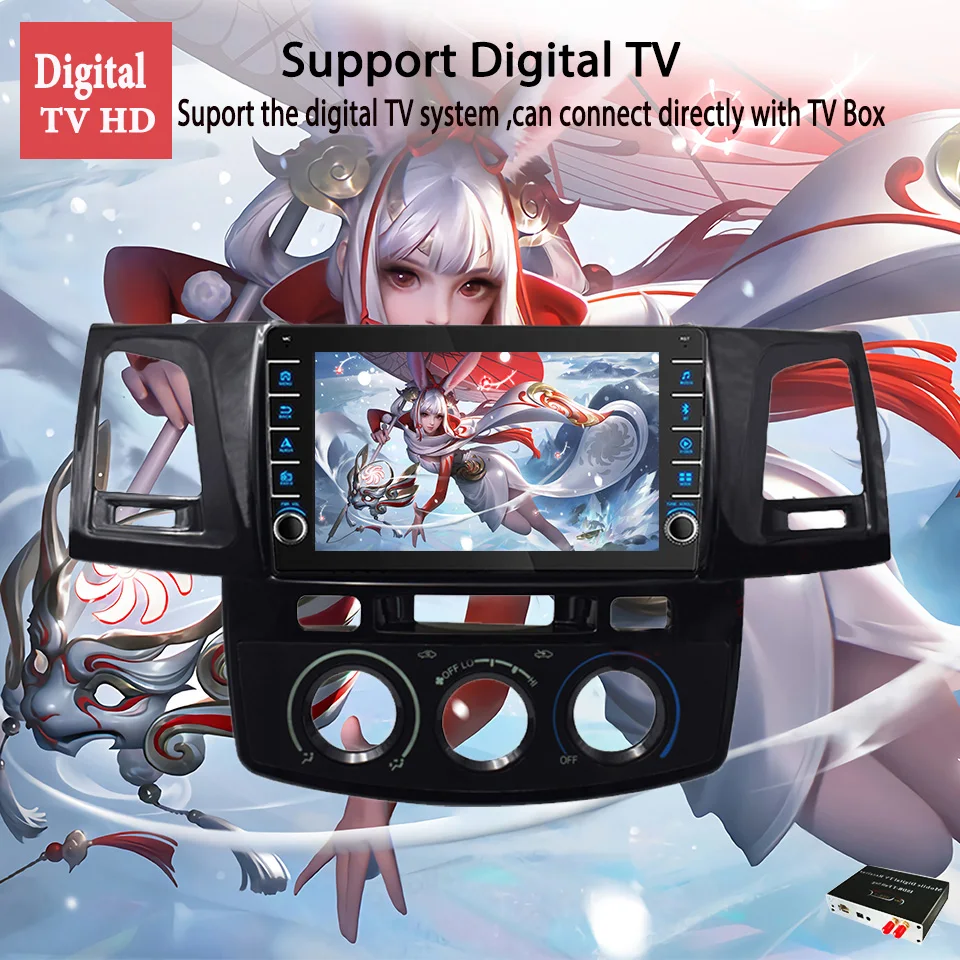 8G + 128G 8Core أندرويد 14 راديو السيارة الصوت الوسائط المتعددة مشغل ديفيدي HU لتويوتا فورتشنر هايلكس 2005 - 2014 ستيريو تلقائي Carplay RDS