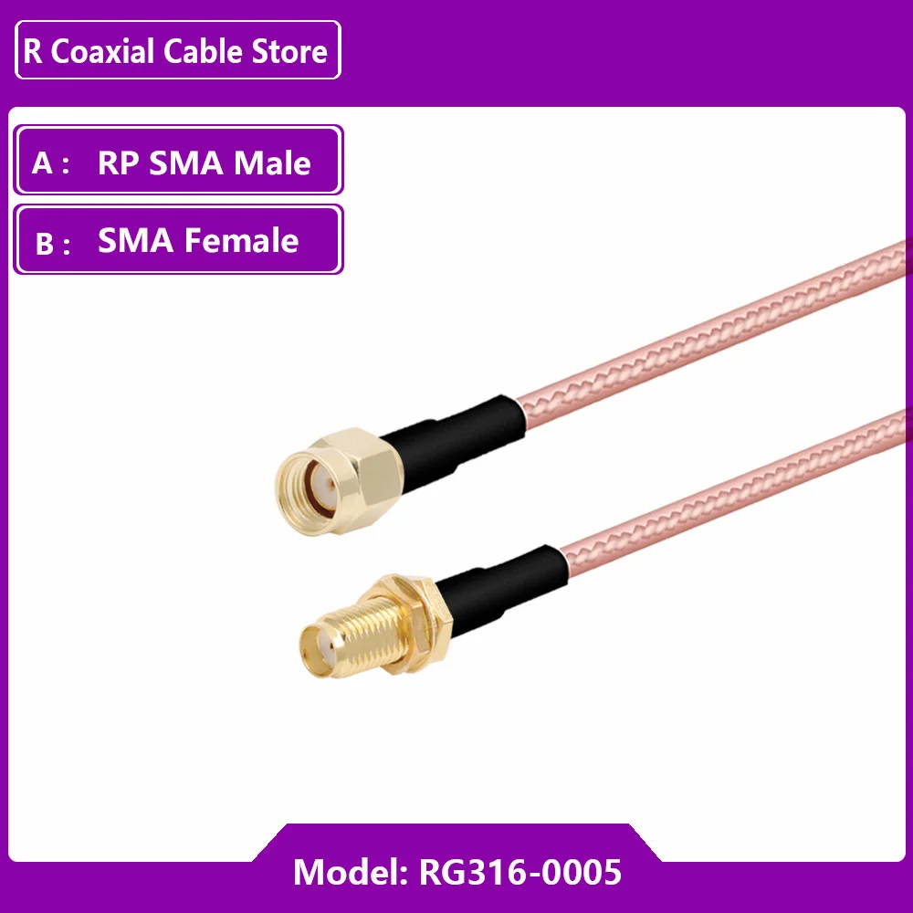 Rpsma Sma Connector Man-vrouw Verlengkabel Koper Feeder Draad Voor RG174 Coaxkabel Wifi Netwerkkaart Router Antenne