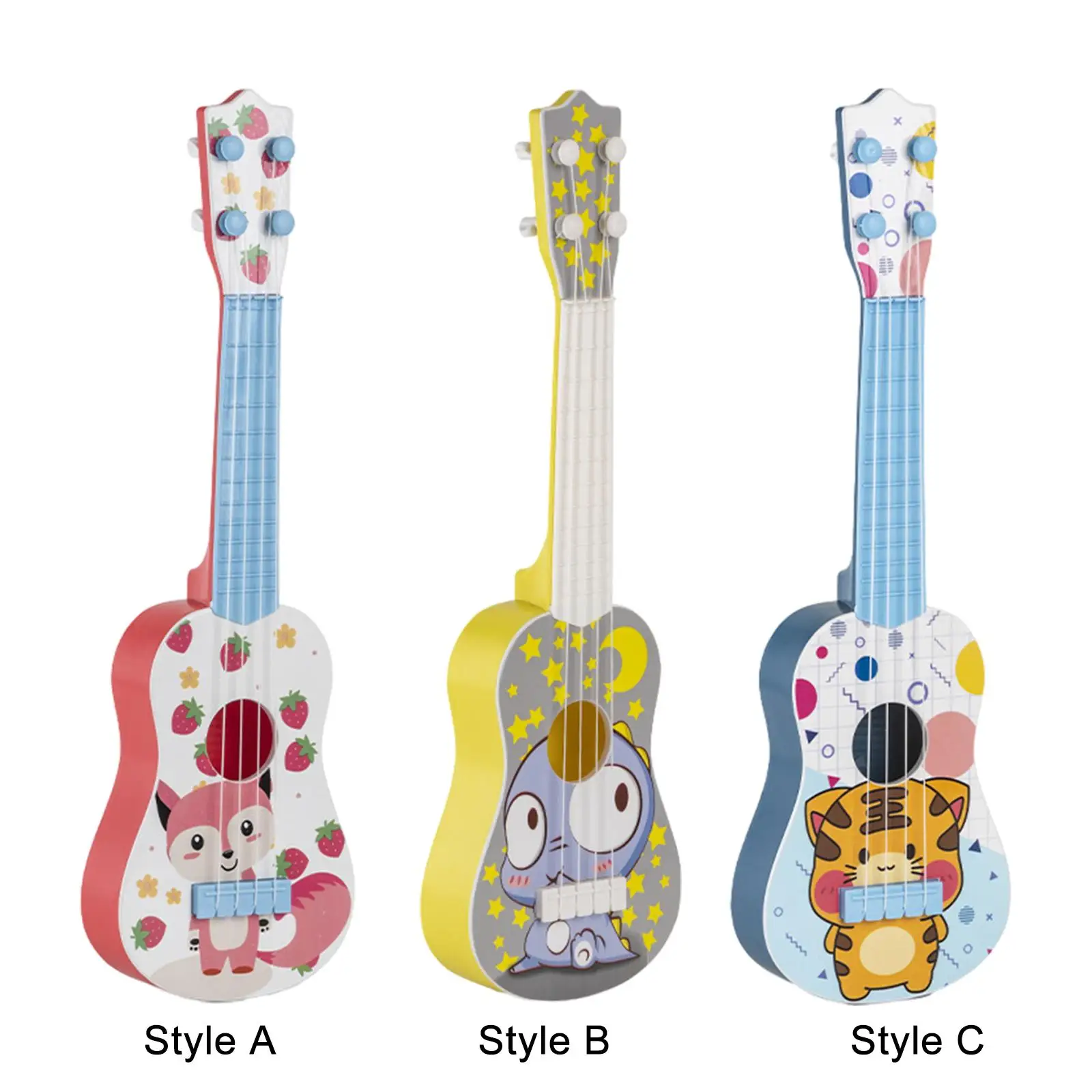 Ukulele Toy with Pick para crianças pré-escolares, pré-escolares, iniciantes