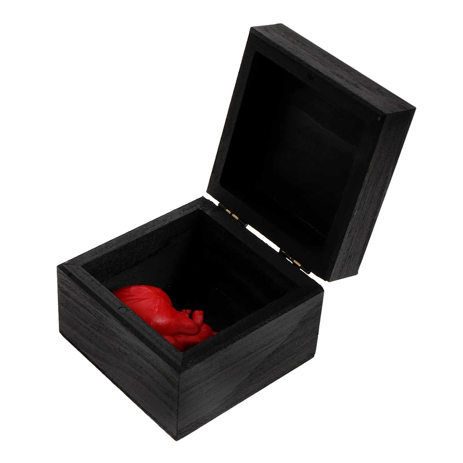 

Heart Decorations Halloween Prop Lifelike Fake Hearts Black Simulated Wooden Resin Stable Smooth Realistic Lightweight