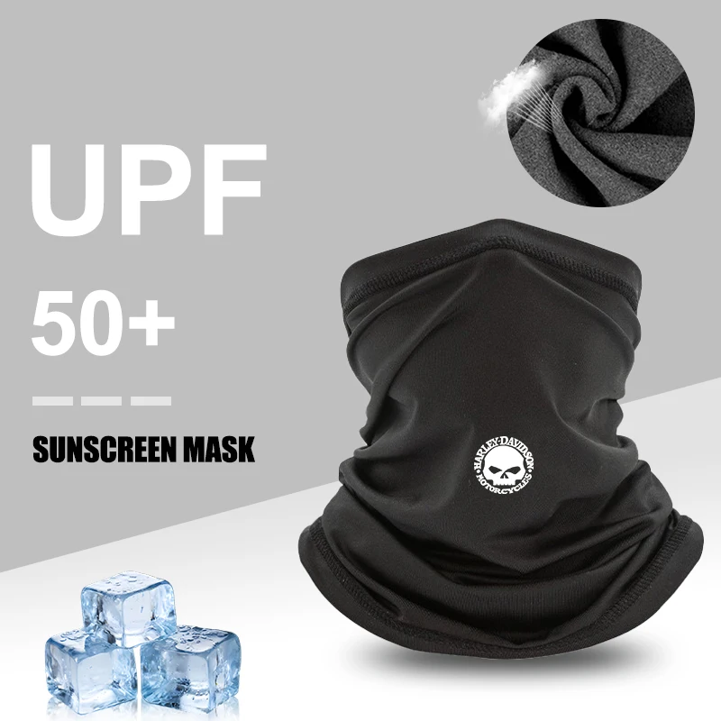 For Harley Davidson Ice Silk Sunscreen Mask Outdoor Cycling Face Cover UV Sun Protect Breathable Camping Hiking Cycling Scarves