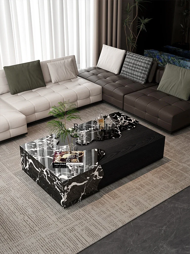 Marble Coffee Table High-Grade Italian Minimalist Light Luxury Rectangular Original