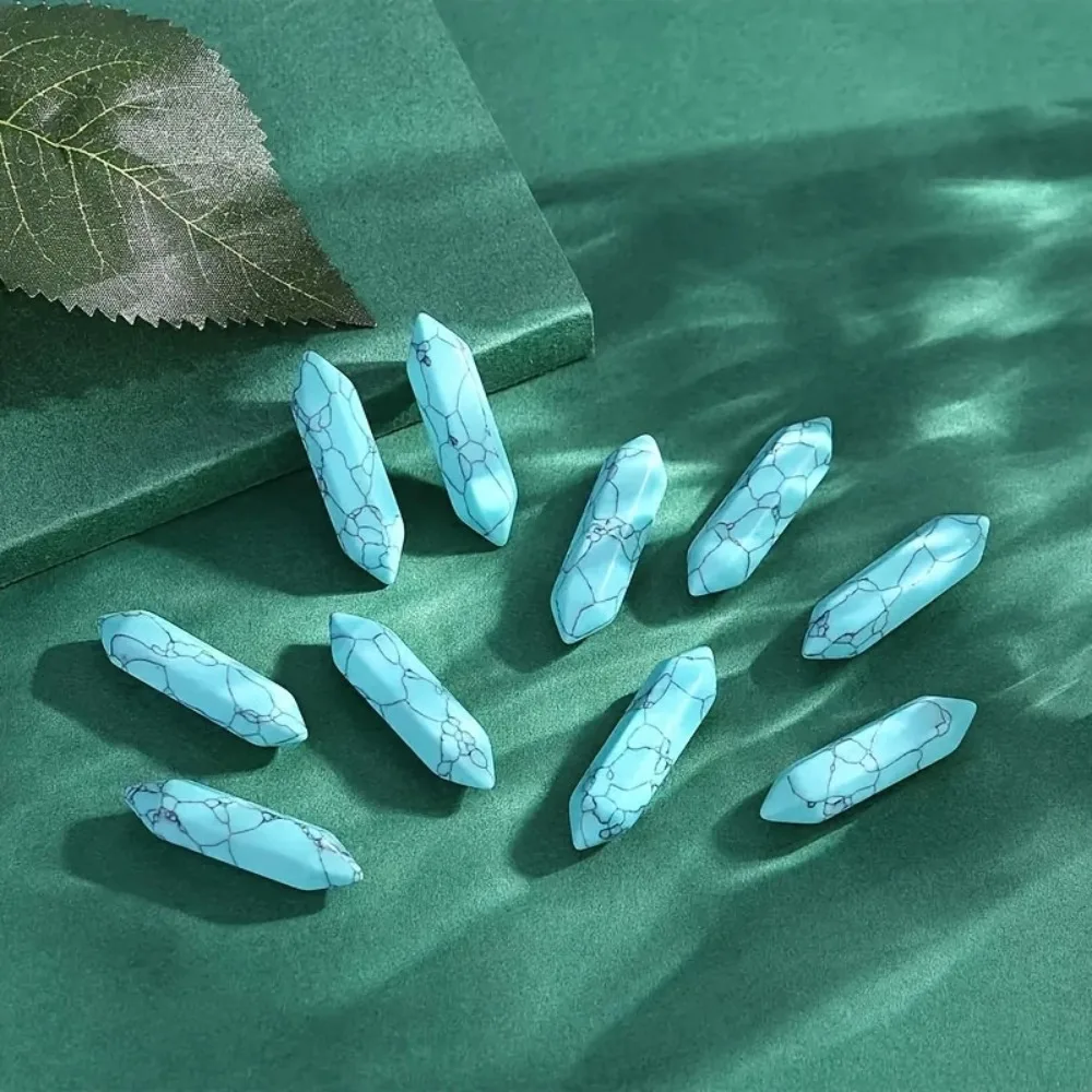 Natural Crystal Double Terminated Points, Healing Stone Wands for Jewelry Making