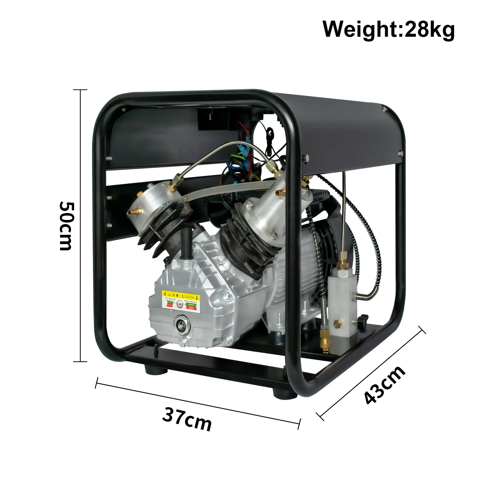 Wholesale Portable Auto Stop 4500psi/300bar Snorkeling Paintball Scuba Diving Double Cylinder PCP Air Compressor