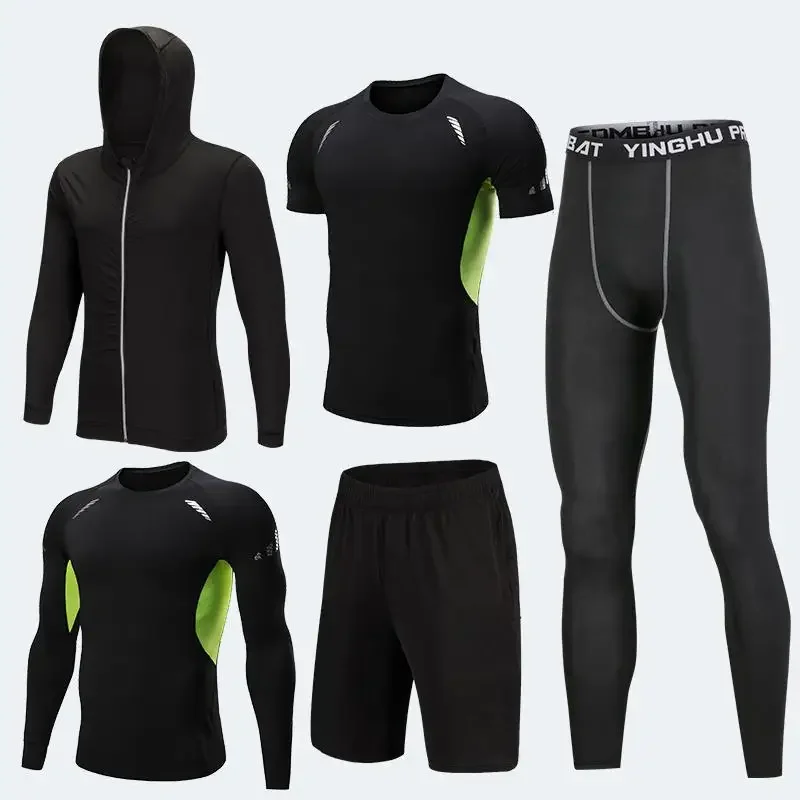 

Compression Sports Wear Men's Running Tracksuit Sports Suit Gym Fitness Clothes Running Sets Jogging Basketball Training Clothes