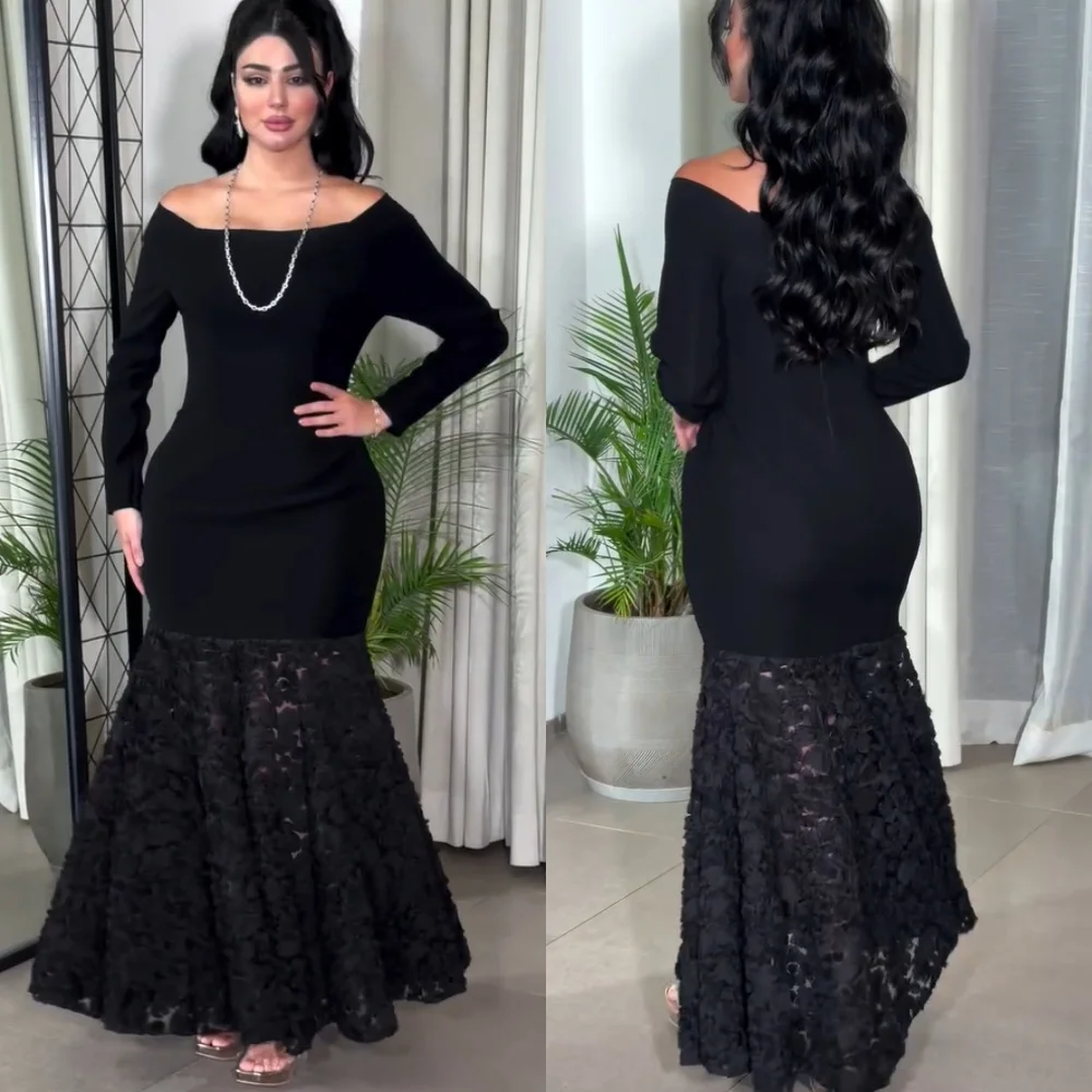 Sukienki na zamówienie, dopasowane, plisowane, z dekoltem typu trumpet, z odkrytymi ramionami, długie, na specjalne okazje, na powrót do domu, wysokiej jakości.